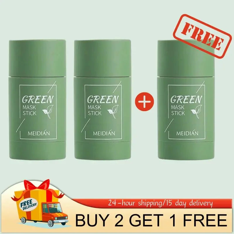 Masque Facial Original pour éliminer les points noirs, thé vert, solide, traitement des imperfections d'acné, points noirs, bâton propre, crème rétrécit les Pores, soins de la peau