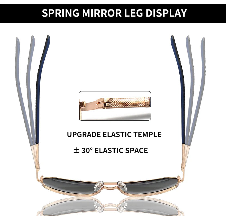 GCV 2025 marque classique pilote carré lunettes de soleil polarisées cadre en métal hommes conduite mâle lunettes de soleil lunettes UV blocage luxe