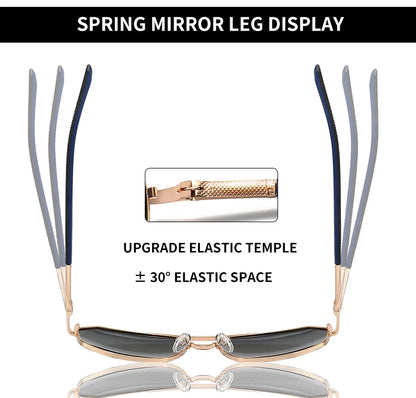 GCV 2025 marque classique pilote carré lunettes de soleil polarisées cadre en métal hommes conduite mâle lunettes de soleil lunettes UV blocage luxe