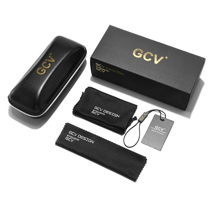 GCV Double couche lentille amovible lunettes de soleil les lunettes Blu-Ray acétate gothique rétro Steampunk polarisées hommes femmes lunettes de soleil