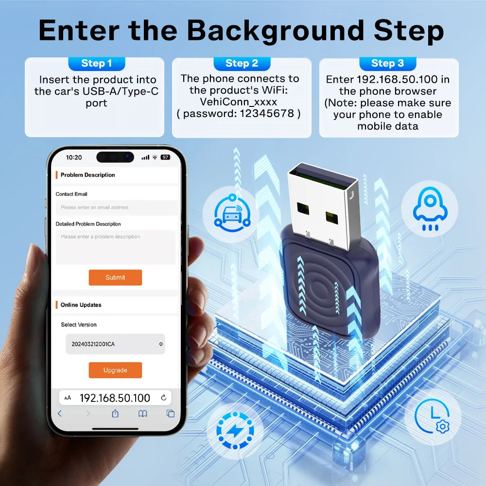 CarlinKit Mini adaptateur CarPlay sans fil 2025 nouveau Dongle sans fil Android Auto Wifi 5.8G boîte de connexion automatique prise en charge Spotify musique