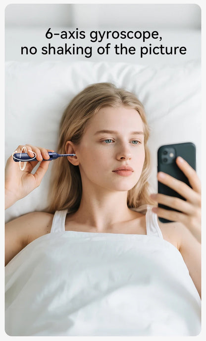 Nettoyeur de cire d'oreille visuel intelligent amélioré avec caméra, Endoscope HD 800W, outil de nettoyage visuel multifonctionnel d'oreille, comprend un stockage