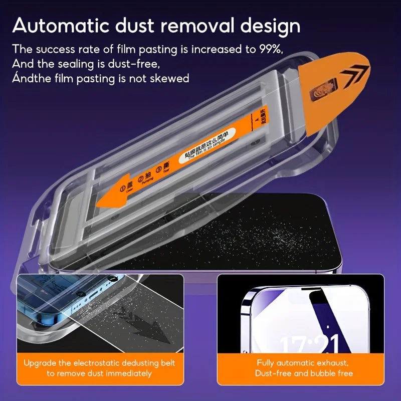 Protecteur d'écran en verre trempé pour iPhone 16 15 14 13 12 11 17 Pro Max 16e, Film de protection iPhone16 Pro Max XR X XS Max 7 8 16Plus