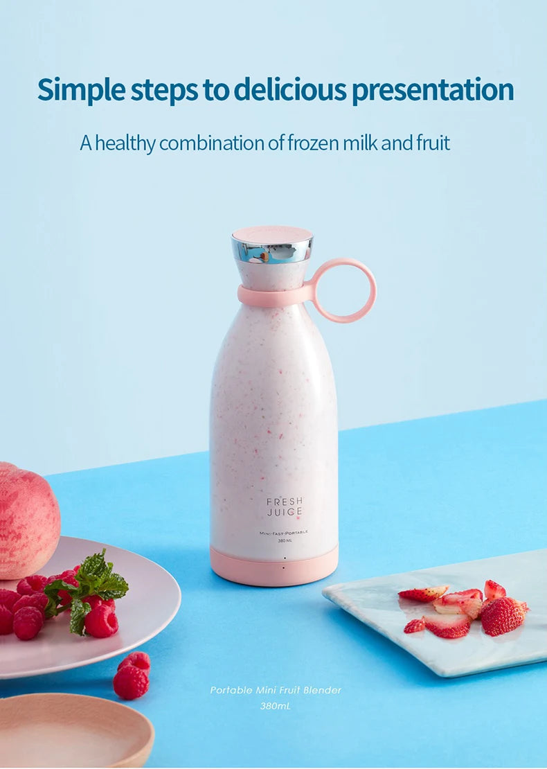 Mini presse-agrumes électrique Portable, mélangeur de fruits Usb, mélangeur de fruits, aliments, Milkshake, Machine multifonction pour jus