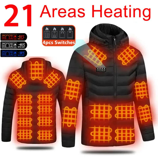 Veste chauffante TODWARM 21 zones hiver hommes femmes veste de Moto USB veste chauffante électrique gilet chauffant Moto thermique