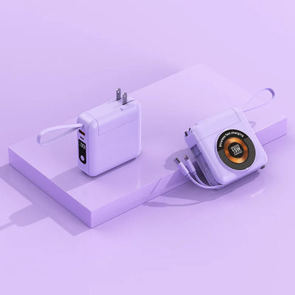 20000mAh Magsafe batterie externe avec câble amovible prise ca chargeur mural 22.5W charge rapide pour iPhone 16 Xiaomi Samsung Powerbank