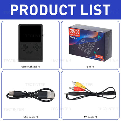 GB300 lecteur de jeu Portable 3.0 pouces écran TV Console de jeu vidéo sortie AV Console de jeu rétro intégré 8G 6000 + jeux