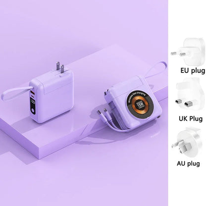 20000mAh Magsafe batterie externe avec câble amovible prise ca chargeur mural 22.5W charge rapide pour iPhone 16 Xiaomi Samsung Powerbank