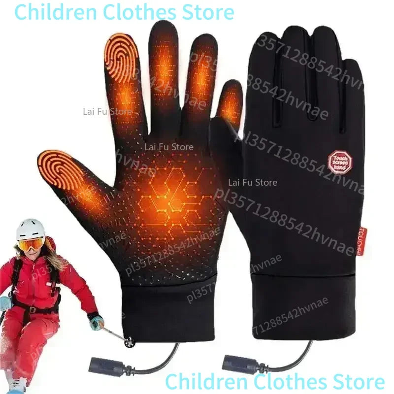 Gants chauffants à doublure électrique Rechargeable, chauds d'hiver, pour l'équitation en plein air, le ski, la moto, accessoires de cyclisme, chauffe-mains