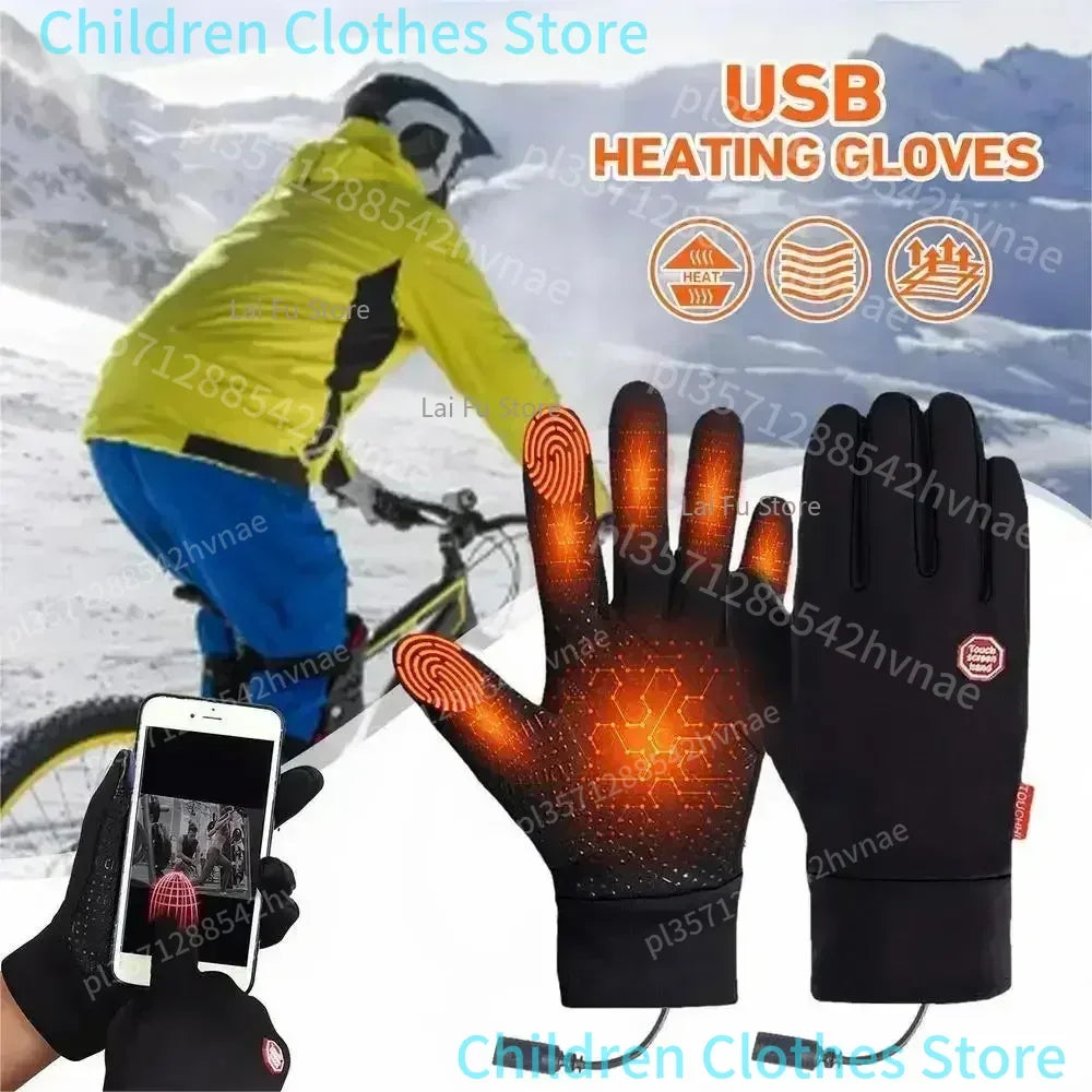 Gants chauffants à doublure électrique Rechargeable, chauds d'hiver, pour l'équitation en plein air, le ski, la moto, accessoires de cyclisme, chauffe-mains