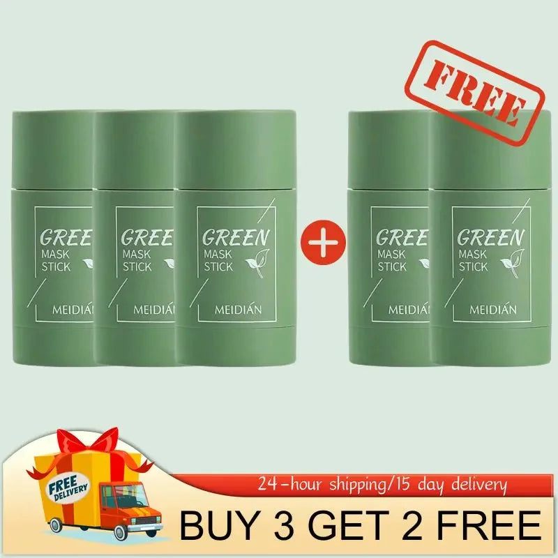 Masque Facial Original pour éliminer les points noirs, thé vert, solide, traitement des imperfections d'acné, points noirs, bâton propre, crème rétrécit les Pores, soins de la peau