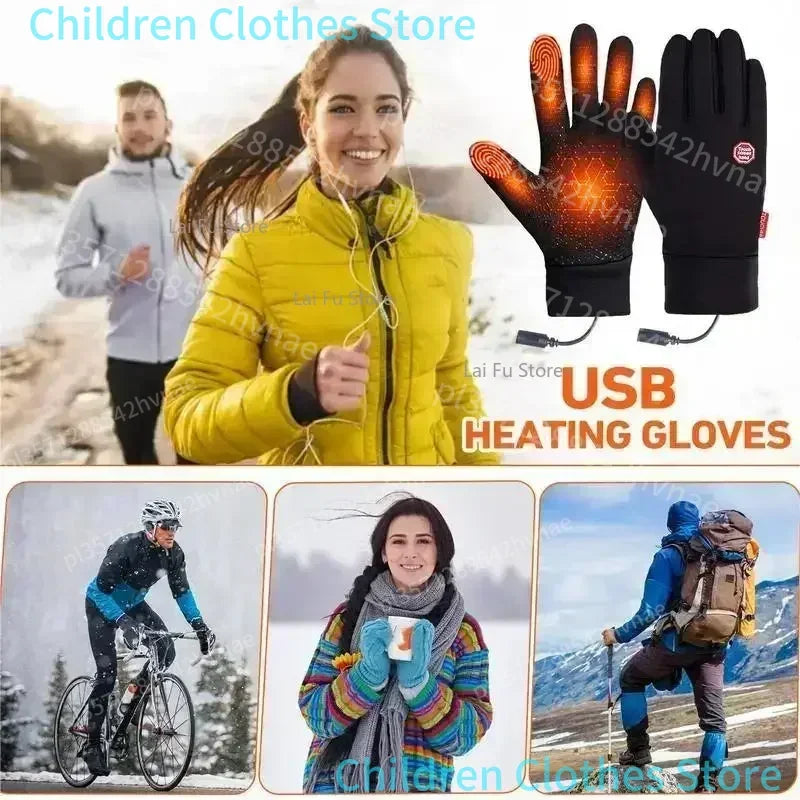 Gants chauffants à doublure électrique Rechargeable, chauds d'hiver, pour l'équitation en plein air, le ski, la moto, accessoires de cyclisme, chauffe-mains