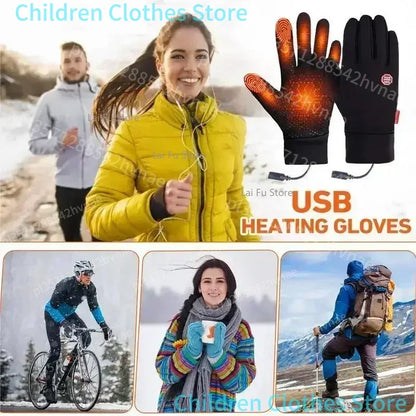 Gants chauffants à doublure électrique Rechargeable, chauds d'hiver, pour l'équitation en plein air, le ski, la moto, accessoires de cyclisme, chauffe-mains