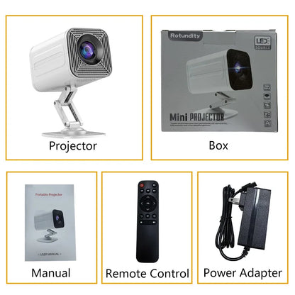 Mini projecteur intelligent portable P30 : Android 11, connectivité WiFi 6, compatibilité 4K/1080P, 1280 × 720P natif, idéal pour le cinéma maison