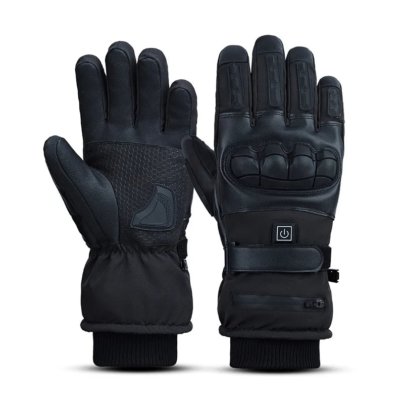 Gants chauffants électriques 5-7.4V hiver gants de moto imperméables chauds hommes femmes neige gants de cyclisme chauds temps froid conduite vélo