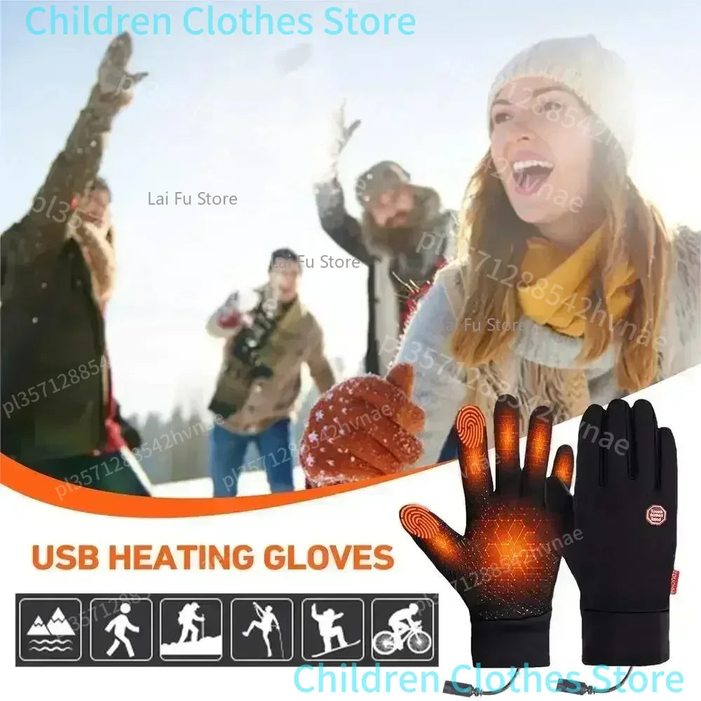 Gants chauffants à doublure électrique Rechargeable, chauds d'hiver, pour l'équitation en plein air, le ski, la moto, accessoires de cyclisme, chauffe-mains
