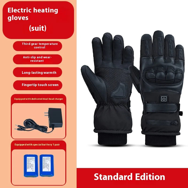 Gants chauffants électriques 5-7.4V hiver gants de moto imperméables chauds hommes femmes neige gants de cyclisme chauds temps froid conduite vélo