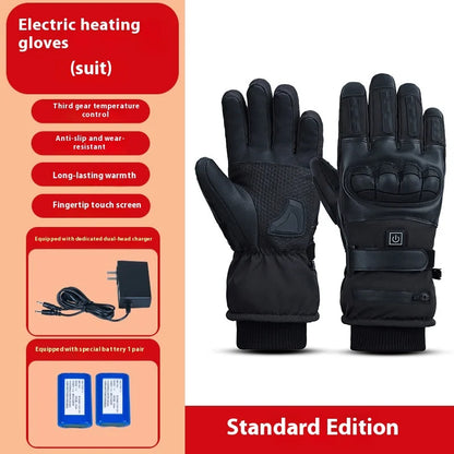 Gants chauffants électriques 5-7.4V hiver gants de moto imperméables chauds hommes femmes neige gants de cyclisme chauds temps froid conduite vélo