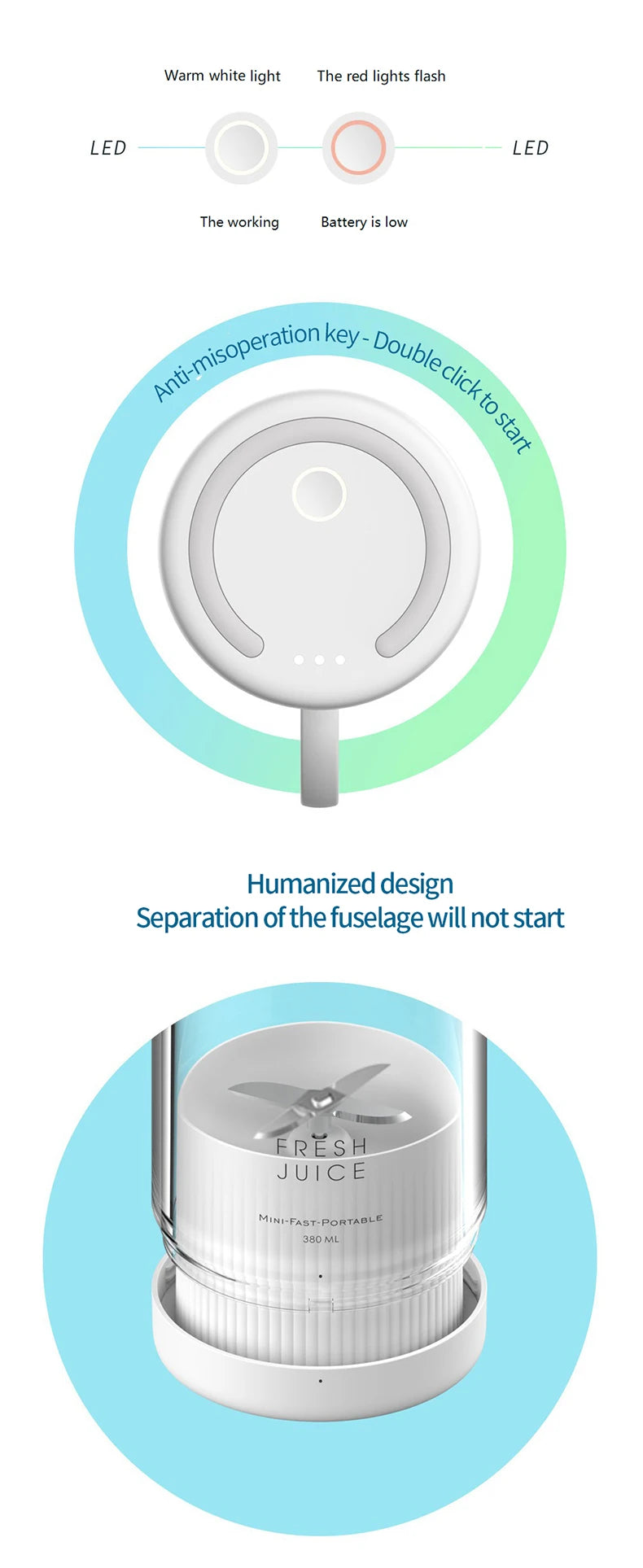 Mini presse-agrumes électrique Portable, mélangeur de fruits Usb, mélangeur de fruits, aliments, Milkshake, Machine multifonction pour jus