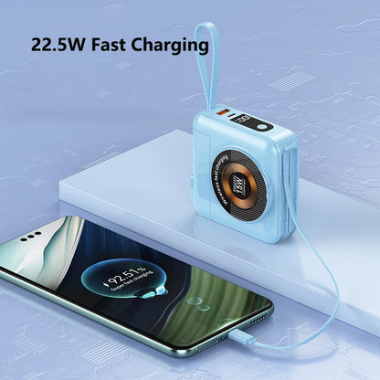 20000mAh Magsafe batterie externe avec câble amovible prise ca chargeur mural 22.5W charge rapide pour iPhone 16 Xiaomi Samsung Powerbank