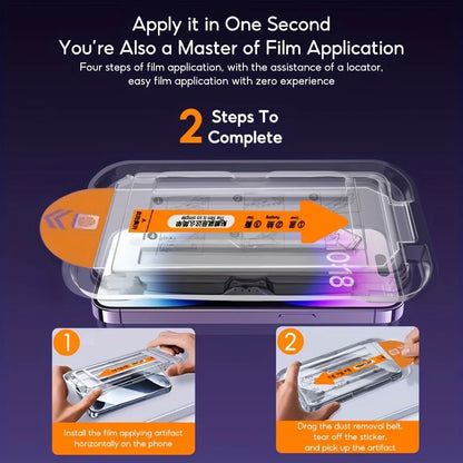 Protecteur d'écran en verre trempé pour iPhone 16 15 14 13 12 11 17 Pro Max 16e, Film de protection iPhone16 Pro Max XR X XS Max 7 8 16Plus