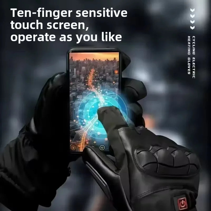 Gants chauffants électriques 5-7.4V hiver gants de moto imperméables chauds hommes femmes neige gants de cyclisme chauds temps froid conduite vélo