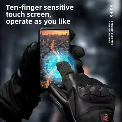 Gants chauffants électriques 5-7.4V hiver gants de moto imperméables chauds hommes femmes neige gants de cyclisme chauds temps froid conduite vélo