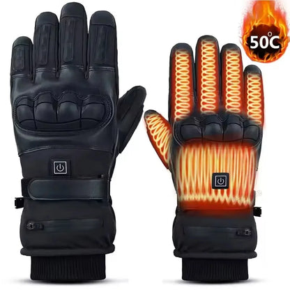 Gants chauffants électriques 5-7.4V hiver gants de moto imperméables chauds hommes femmes neige gants de cyclisme chauds temps froid conduite vélo
